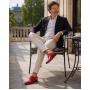 Pantofi barbati rosii eleganti din piele naturala Maximus GKR219R